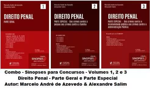 Coleção Sinopse P/ Concursos- Direito Penal Vol.1,2 E 3 2016