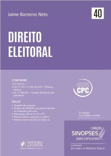Sinopses Nº 40 – Direito Eleit. – 2016 Jaime Barreiros Neto